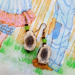 Rustic Elk Antler Earrings